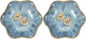 uxcell 2Pcs Ceramics Jewelry Plate, Lotus Leaf Shape Key Holder Bowl for Entryway Table Decor Small Ring Tray Dish Gift for Women Girlfriend, Cold Ash
