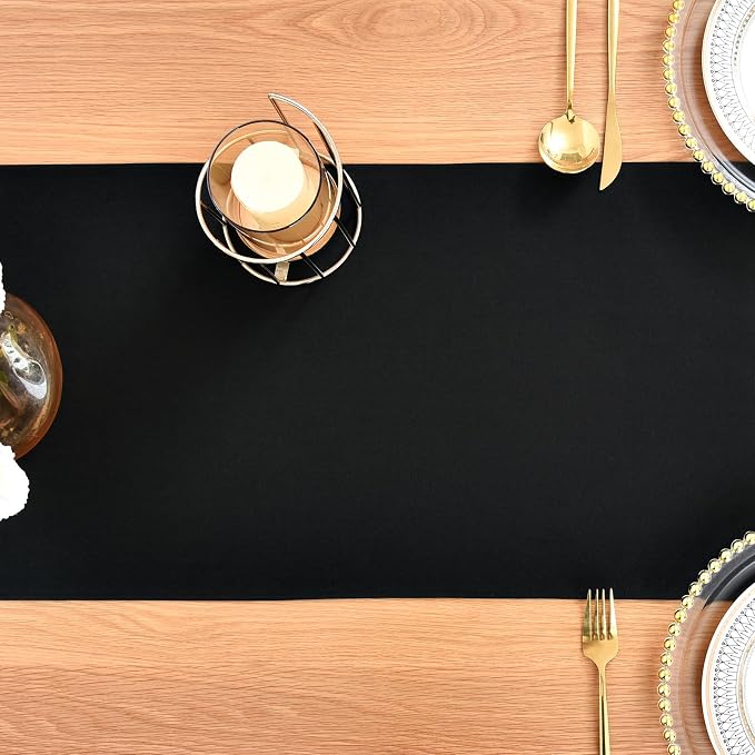 Faux Linen Table Runner Water Resistant 13 x 60 in, Coffee Table Runner - Image 7