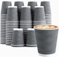 Clawsoff 150 Pack 8 oz Coffee Cups Disposable Insulated Paper Cup Gray | by BuyNow