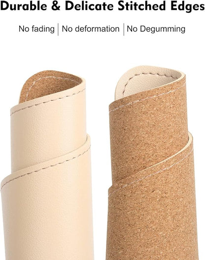 Double-Sided PU Leather & Cork Mouse Pad - Image 4