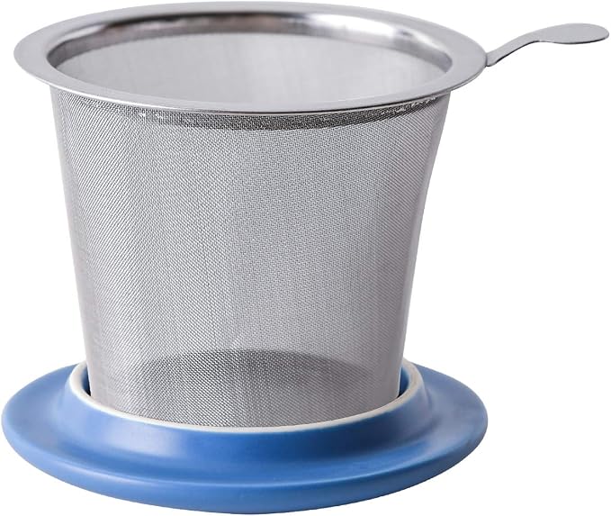 Yundu 12 OZ Matte Blue Ceramics Teacup - Image 3