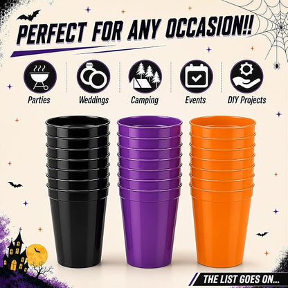 Yungyan 100 Pack 16 oz Stadium Cups Reusable Plastic Cups Blank Drink Stadium - Image 6