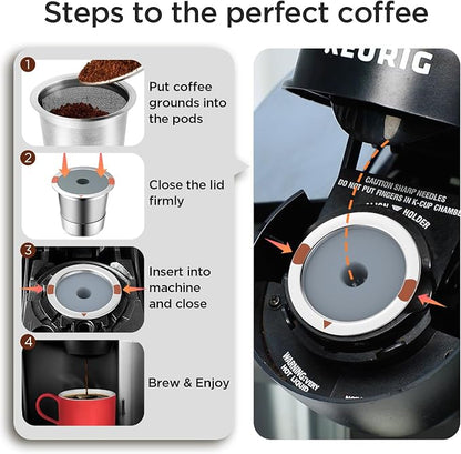 Reusable K Cups and Coffee Pods, Universal Stainless Steel K Cups - Image 5