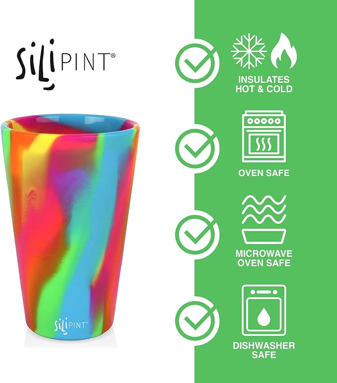 Silipint 16oz Silicone Pint Glass – Pack of 2 Unbreakable BPA-Free Reusable - Image 3