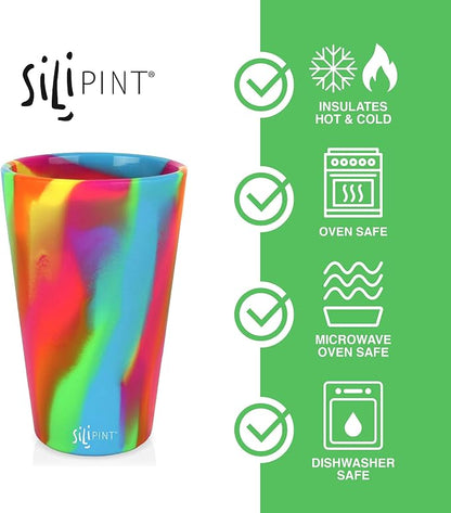 Silipint 16oz Silicone Pint Glass – Pack of 2 Unbreakable BPA-Free Reusable - Image 3
