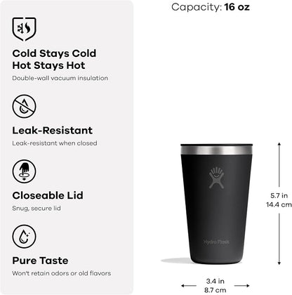 Hydro Flask All Around Tumbler Press-In Lid, Insulated Travel Mug, Stainless - Image 3