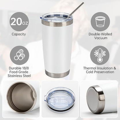 IEOVIEE 32 Pack 20oz Stainless Steel Insulated Bulk Tumblers - Image 5