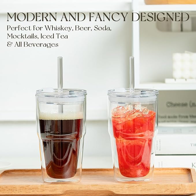 KEMORELA 16oz Clear Glass tumbler - Image 3