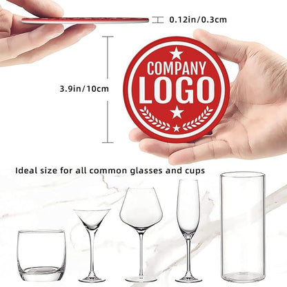 Custom Leather Coasters with Logo - Image 8