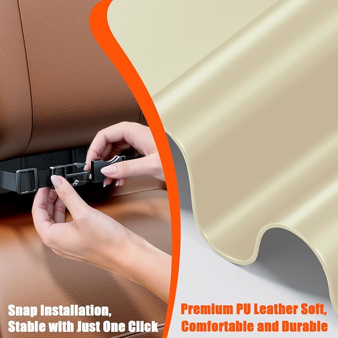 Car Tissue Holder, Car Kleenex Holder Fits 100-160 Count | Premium PU Leather - Image 6