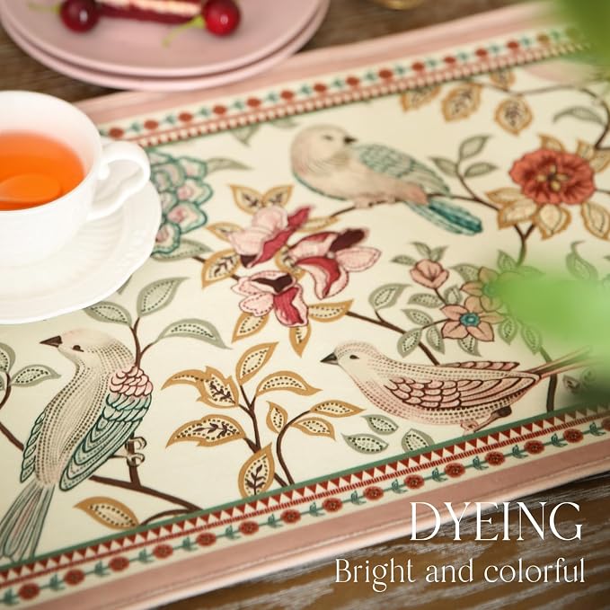 Patdrea Designer Vintage French Velvet Table Runner, Dining Room Living Room - Image 3