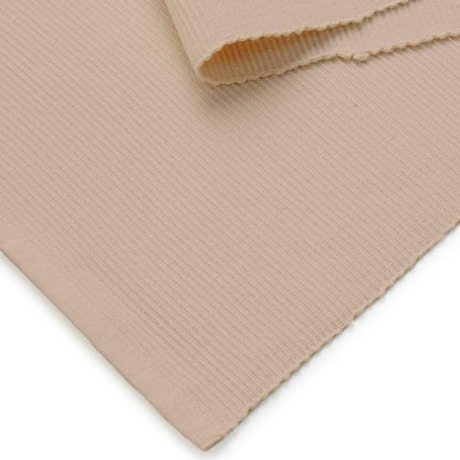 Encasa XO Table Runner, Yarn Dyed Ribbed Cotton 13"x79" | Solid Beige, 12-Ply - Image 5