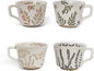 Vintage Ceramic Mug Set - 12 oz Unique Ceramic Coffee Mugs & Tea Cups by ZPGXLRZ