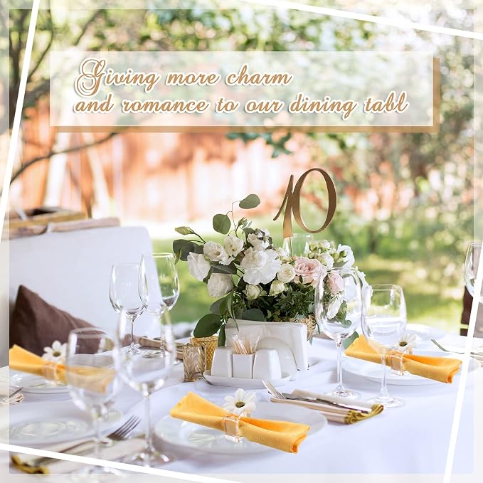 12 Pcs Acrylic Napkin Rings Clear Napkin Holder Bulk | Square Flower Bud Vase - Image 4
