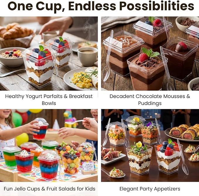CALVERO 50 Pack 5oz Dessert Cups - Image 6