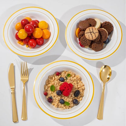 bUCLA 60 Pack Plastic Bowls - 12 oz Plastic Soup Bowls Disposable - Image 8