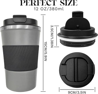 Insulated Travel Coffee Mug, Stainless Steel Coffee Cup - Image 3