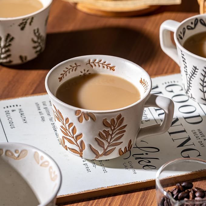 Mug Set of 2 Coffee Mugs Set 11 Ounce, Porcelain Cups - Image 3