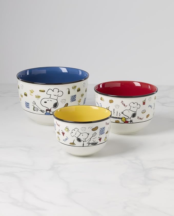 Lenox 897579 Chef Snoopy 3-Piece Bowl Set - Image 3
