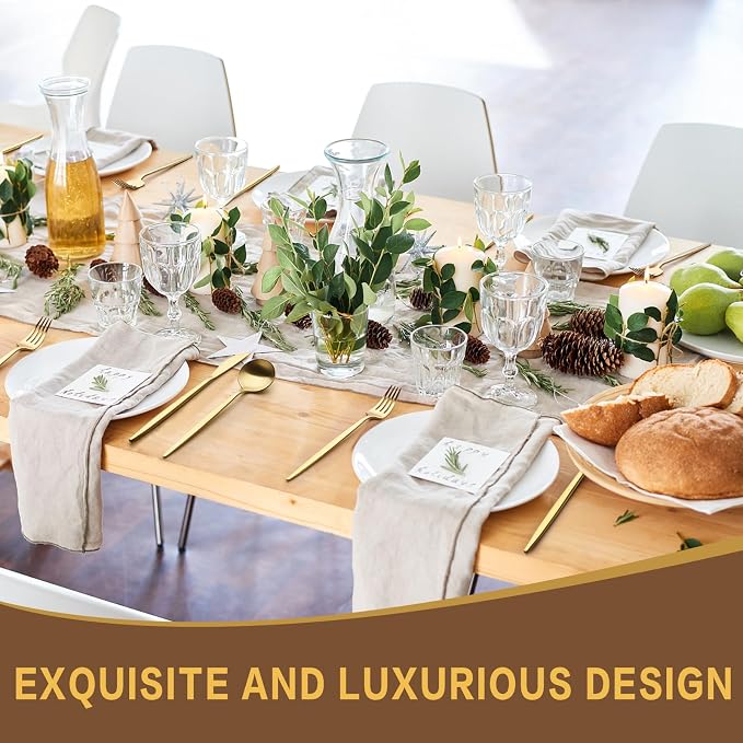 30-Piece Gold Silverware Set, Flatware Set - Image 6