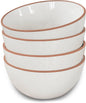 Mora Ceramic Bowls For Kitchen, 28oz - Bowl Set of 4 - For Cereal, Salad, Pasta, Soup, Dessert, Serving etc - Dishwasher, Microwave, and Oven Safe - For Breakfast, Lunch and Dinner - Vanilla White
