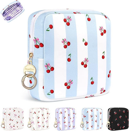 Period Bag for Teen Girls, Canvas Sanitary Napkin Storage Bag by PlaytotheExtreme