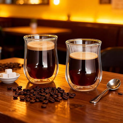 Easyworkz Double Walled Glass Coffee Mugs, Cocktails & All Beverages - Image 3