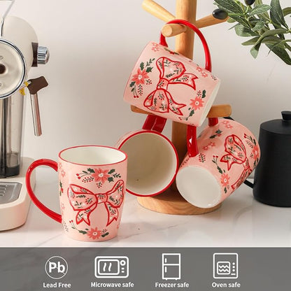 HASENSE Coffee Mugs Set of 4, 16oz Ceramic Cups - Image 3