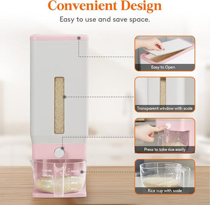 Lifewit Rice Dispenser 25 Lbs, Airtight Storage - Image 4