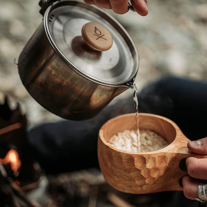 überleben | Kuksa Wooden Cup – Handcarved 8oz Coffee Mug, Bowl - Image 4