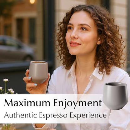 MIAMIO - Espresso Cups Set of 4, Ceramic - Luxe | Ceramic espresso cups - Image 4