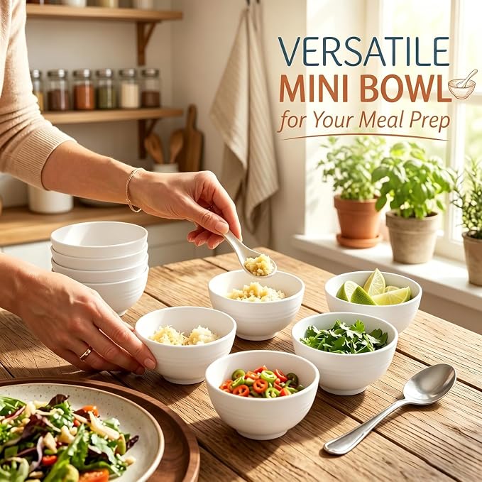 Dessert Bowls 10oz, Unbreakable Wheat Straw Bowls Sets of 8, Mini Plastic Bowls - Image 5