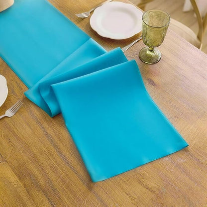 Teal Table Runner, Waterproof Washable Runners 36 Inches Long | Reusable 12x36 - Image 3