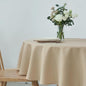 maxmill Round Weaved Texture Design Tablecloth Spill-Proof Wrinkle Free Soft Washable Table Cloth for Circular Table Cover, for Dining Room Buffet Banquet Parties Holiday Dinner, 70 Inch Natural