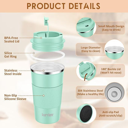 KETIEE 12oz Coffee Mug: Vacuum Insulated Coffee Cup - Image 5
