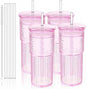 Luiaiog 20oz Glass Cups with Lids and Straws by Luiaiog