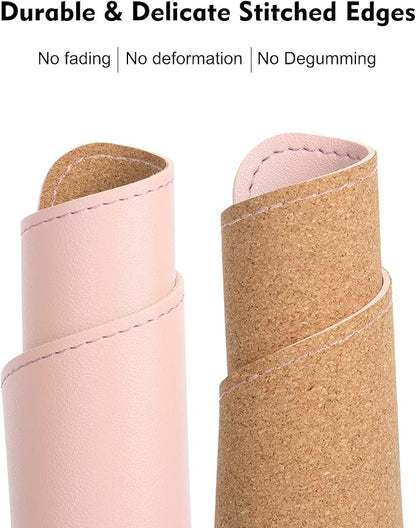 Double-Sided PU Leather & Cork Mouse Pad - Image 4