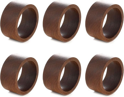 6 Pieces Rustic Wooden Napkin Rings Farmhouse Wooden Napkin Holder Ring Rustic by lasenersm