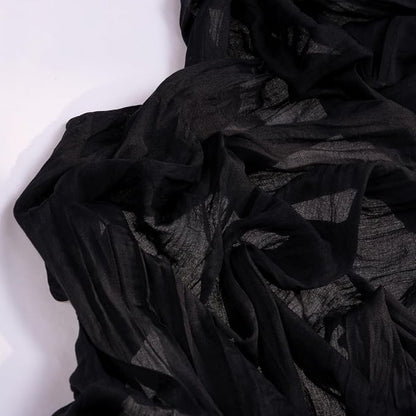 DeZerlor Black Cheesecloth Table Runner 1 Pack Halloween Runner | 120Inches - Image 3
