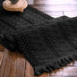 Macrame Table Runner Pure Black Boho Table Runners by AlynsehomCreateaBetterLife