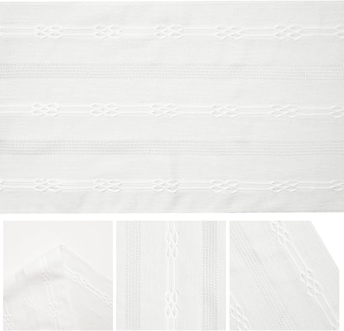Artoid Mode White Farmhouse Embroidered Hollow Table Runner, Seasonal Kitchen - Image 6