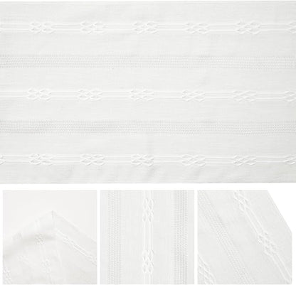 Artoid Mode White Farmhouse Embroidered Hollow Table Runner, Seasonal Kitchen - Image 6