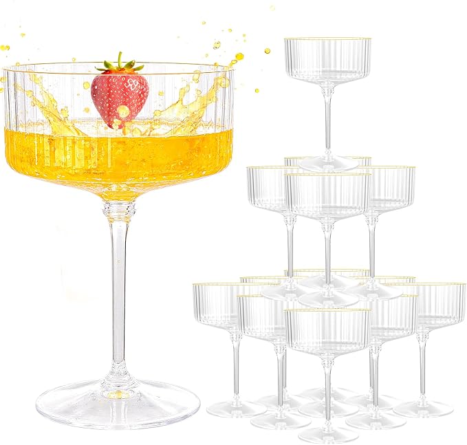 LIYH 20 Pcs 10oz Plastic Martini Glasses by LIYHLoveinyourheart