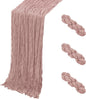 3 Pack Dusty Pink Cheesecloth Table Runner, 17 x 108 Inch, Gauze Cheese Cloth by Yorcari
