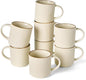 famiware Star Coffee Mug Set for 8, Handcrafted 12 oz Ceramic Stoneware Mugs by Famiware