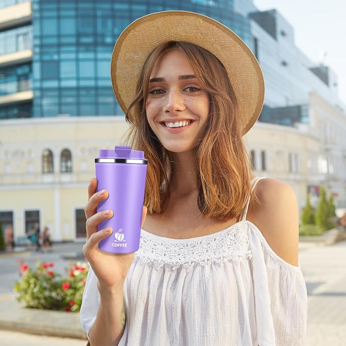 Insulated Travel Coffee Mug Reusable Coffee Tumbler Cup - Image 8