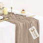 3 Pack Nude Cheesecloth Table Runner, 10ft Light Brown Runner by BlueTopCoLtd