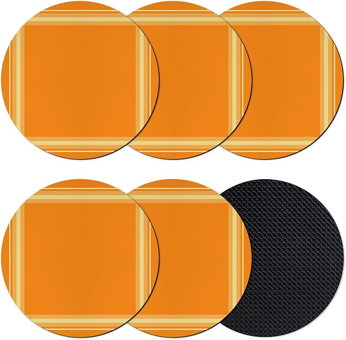 Burnt Orange Coasters Set of 6 Absorbent Coasters by Unknown