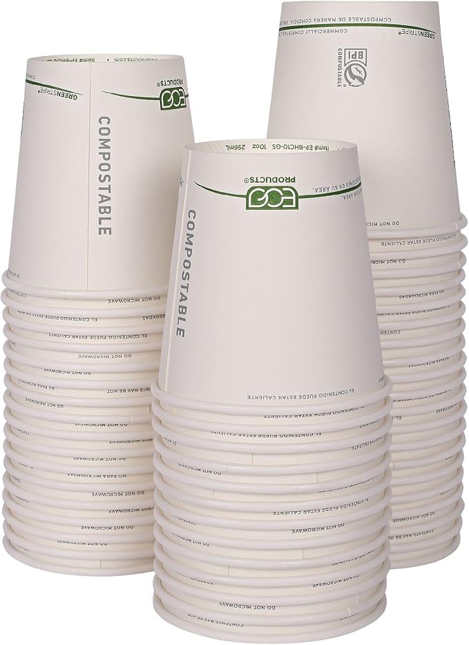 ECO PRODUCTS GreenStripe Disposable Paper Hot Cups, 10 oz - Image 7