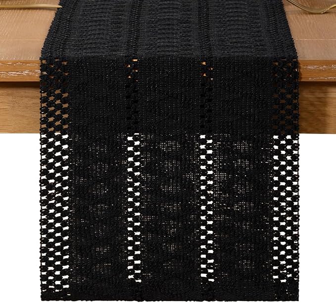 Boho Table Runner Summer Farmhouse Rustic Dining Dresser Scarf Home Decor | - Image 4